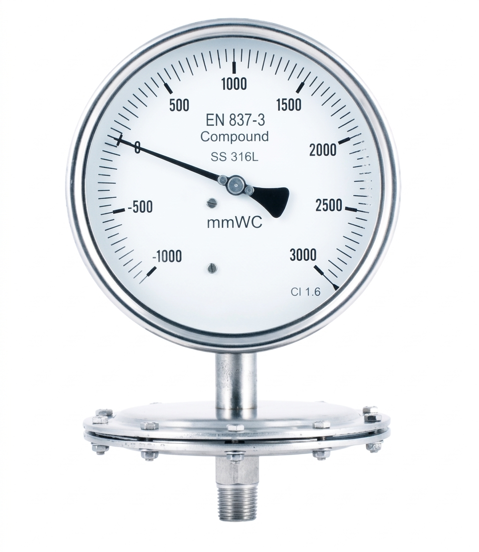 SDS Low Pressure Diaphragm Pressure Gauges
